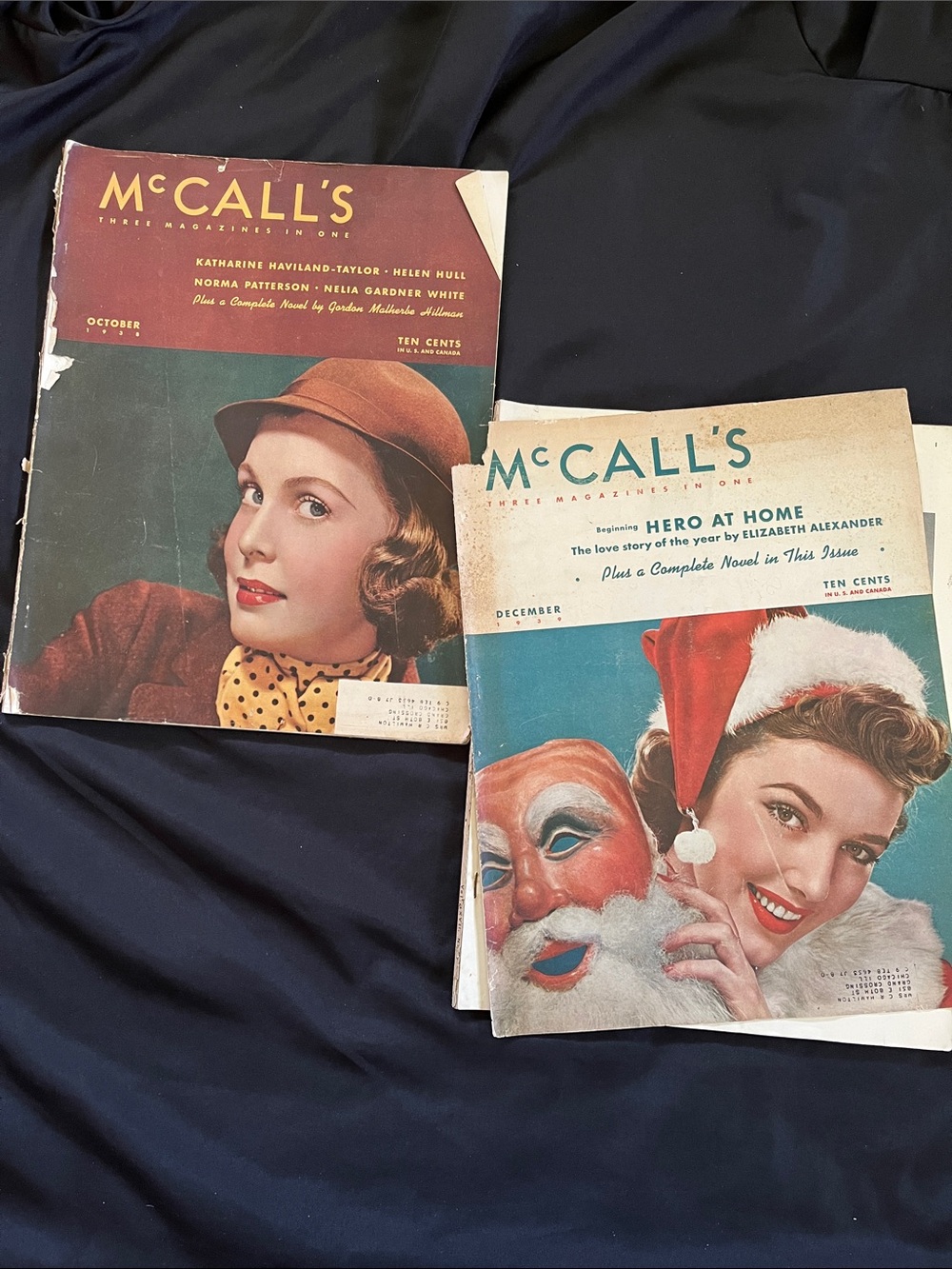 Vtg Oct 1938 Dec 1939 McCall’s Magazines 30s Fashions Novels Beauty + Ads *READ*